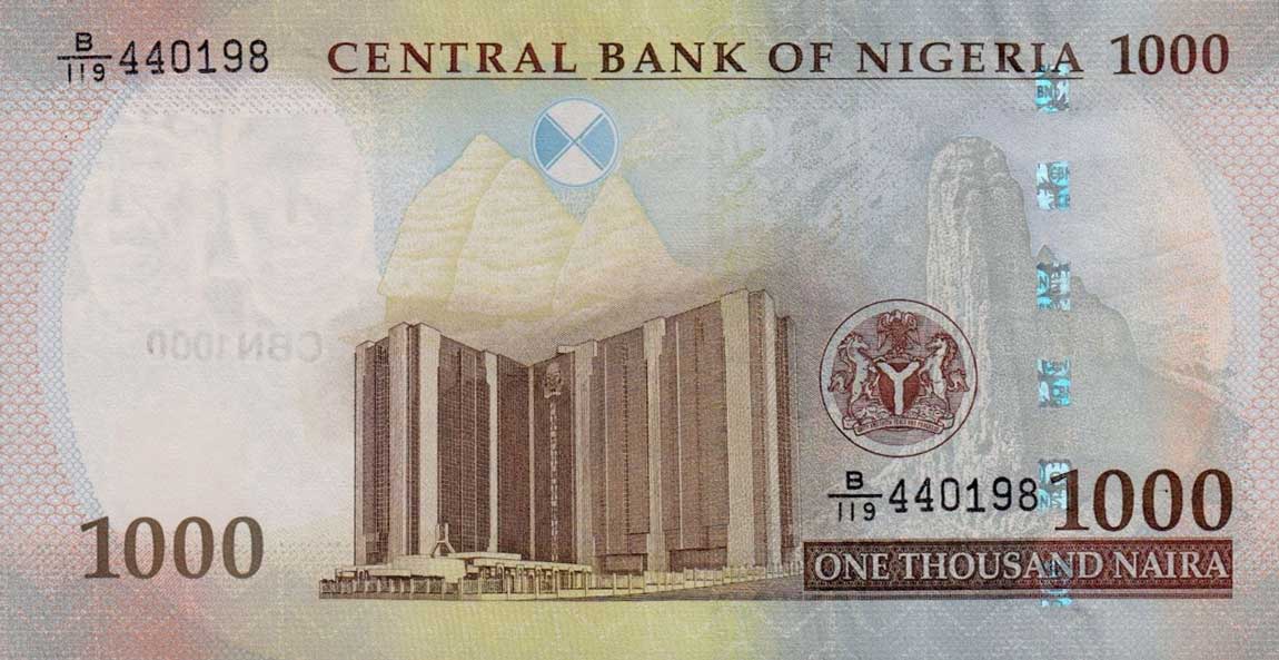 Back of Nigeria p36b: 1000 Naira from 2006