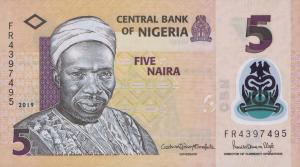 Gallery image for Nigeria p38j: 5 Naira from 2019