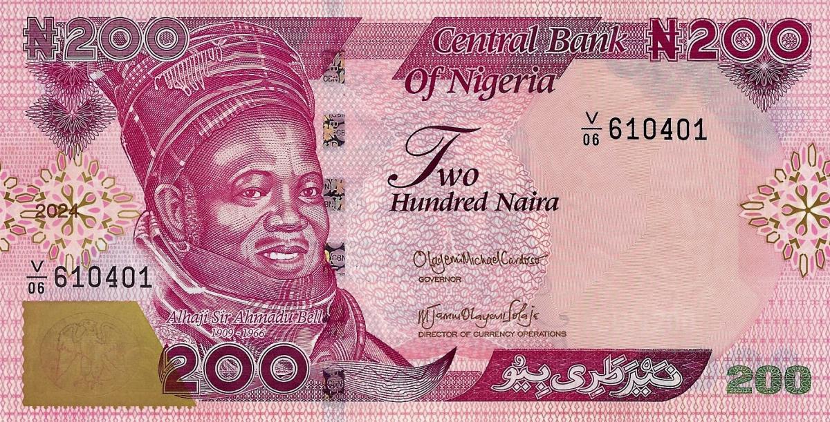 Front of Nigeria p47c: 200 Naira from 2024