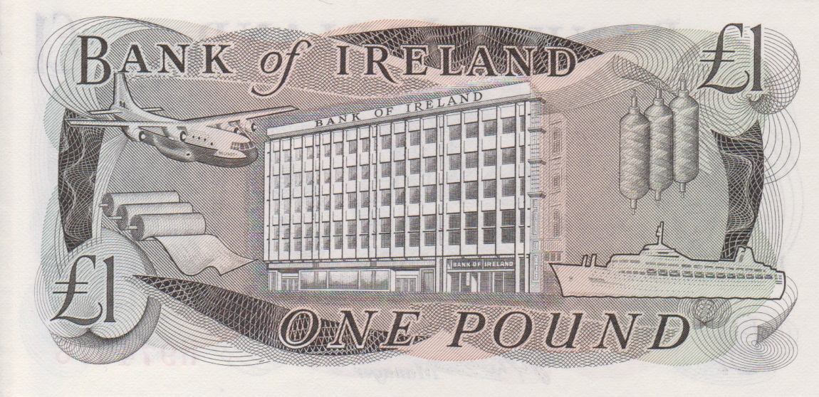 Back of Northern Ireland p65a: 1 Pound from 1980