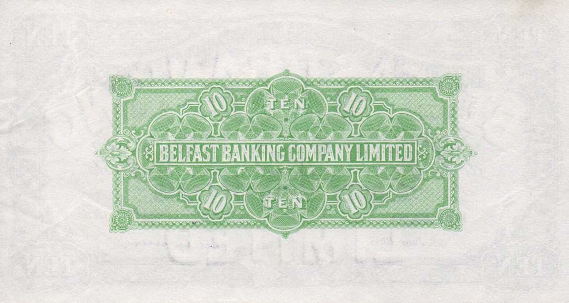 Back of Northern Ireland p128c: 10 Pounds from 1963