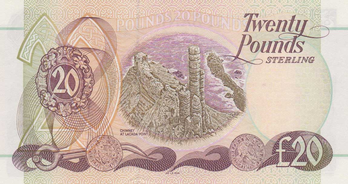 Back of Northern Ireland p137c: 20 Pounds from 2009
