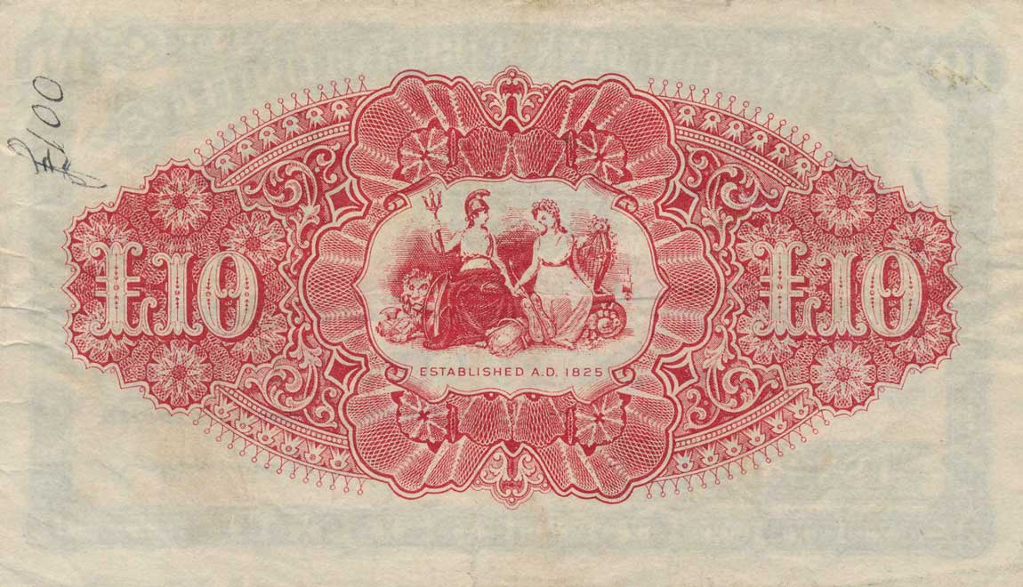 Back of Northern Ireland p237a: 10 Pounds from 1938