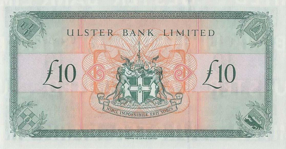 Back of Northern Ireland p336b: 10 Pounds from 1999