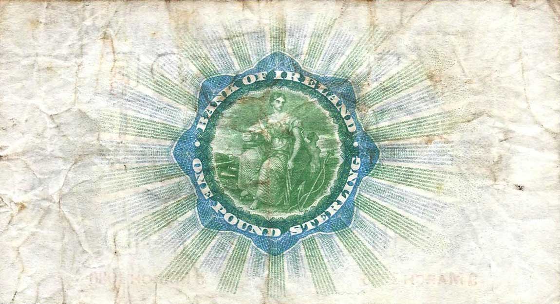 Back of Northern Ireland p51b: 1 Pound from 1933