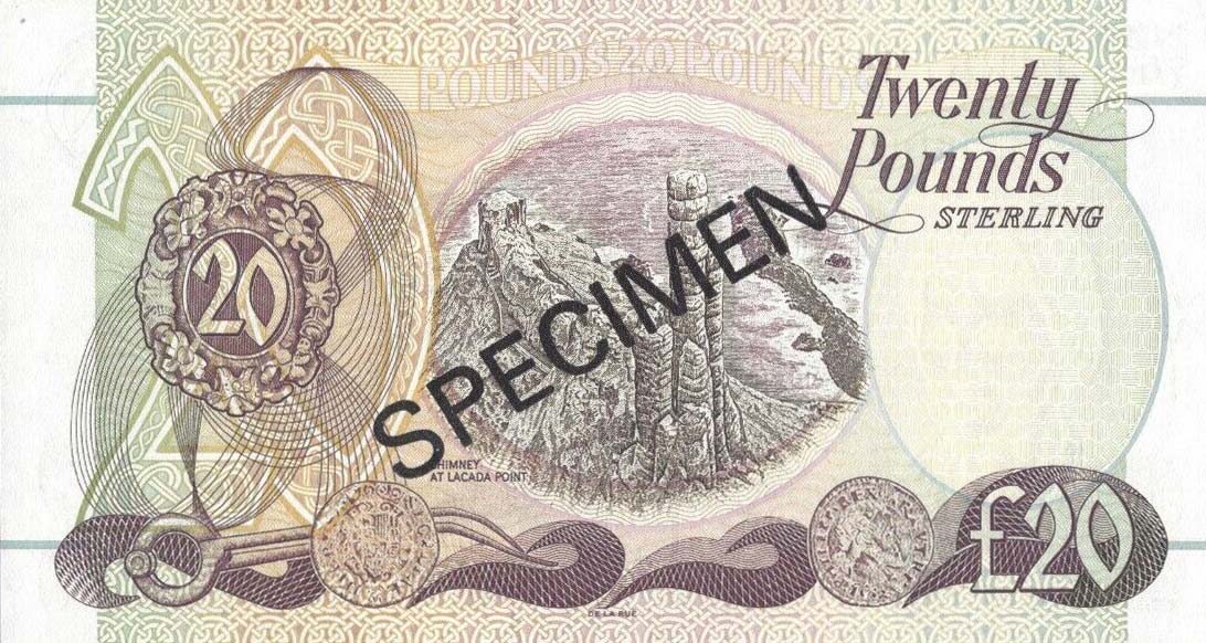 Back of Northern Ireland p137s1: 20 Pounds from 1998
