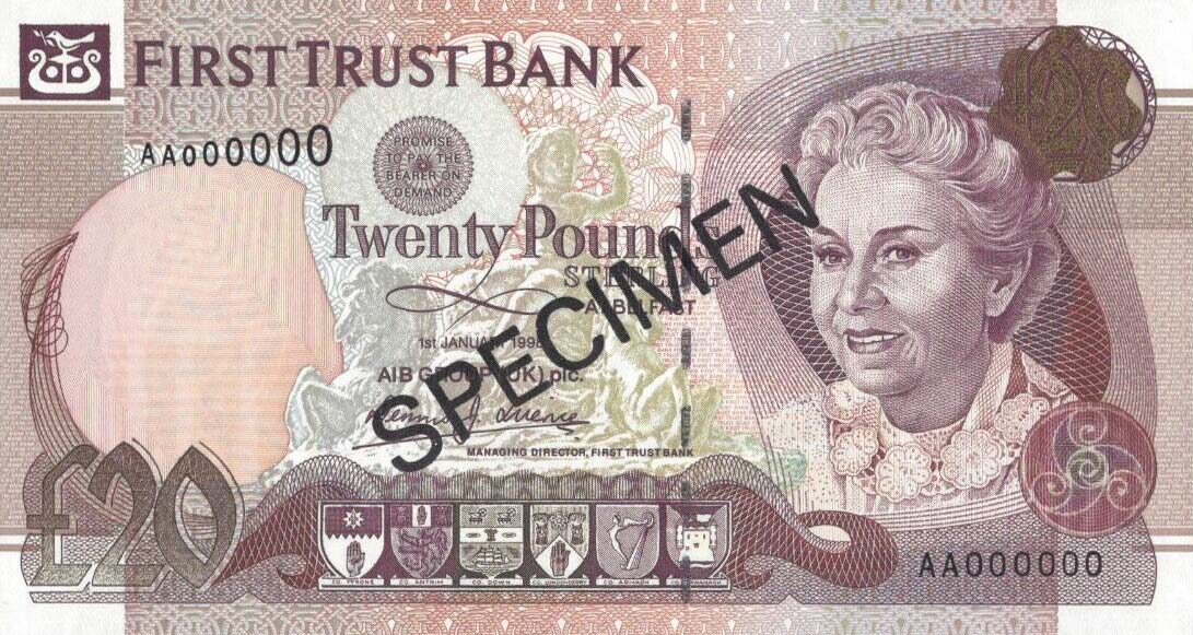Front of Northern Ireland p137s1: 20 Pounds from 1998