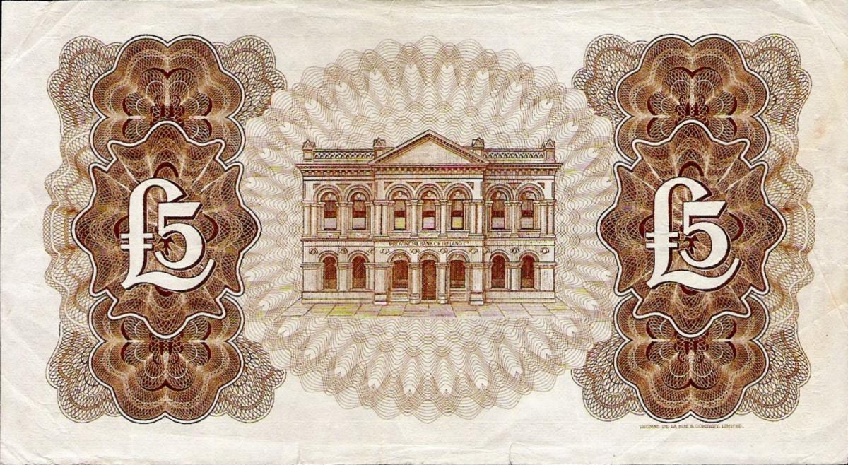 Back of Northern Ireland p244a: 5 Pounds from 1965