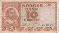 p31b6 from Norway: 10 Kroner from 1958