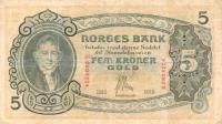 p7a from Norway: 5 Kroner from 1901