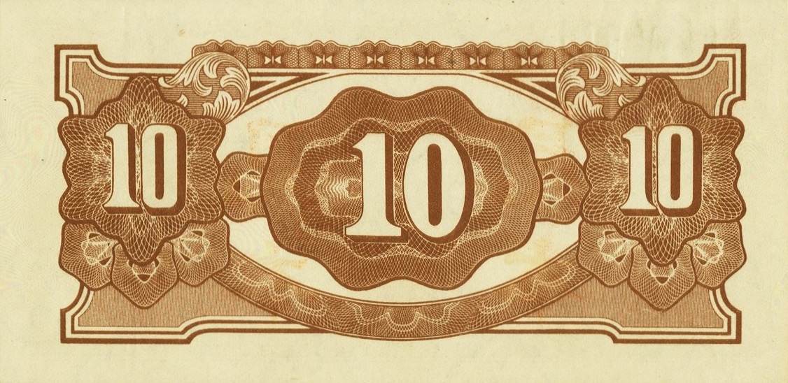 Back of Oceania p3s: 10 Shillings from 1942
