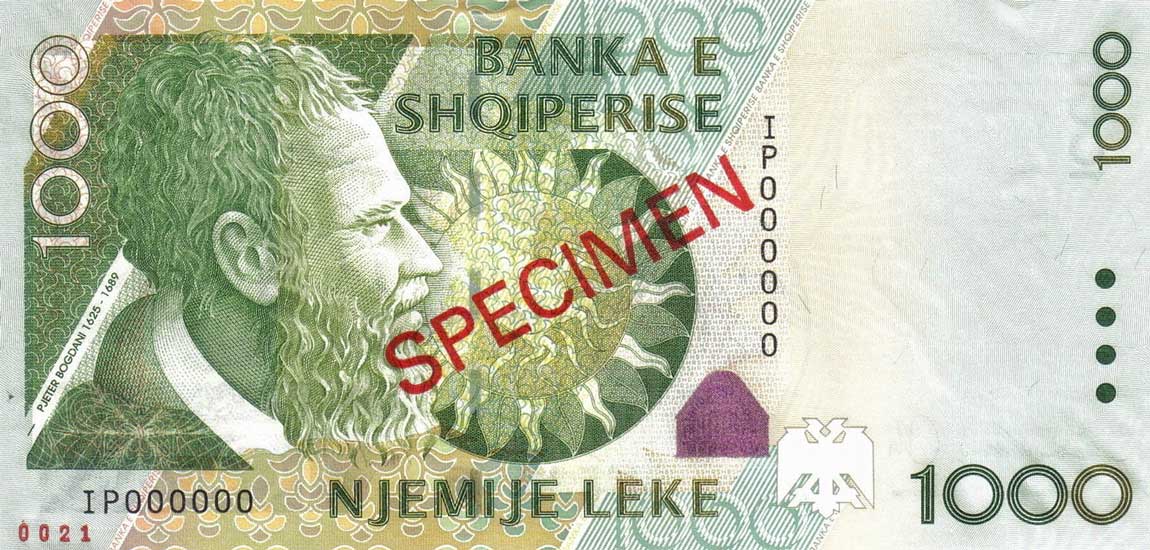 Front of Albania p73s: 1000 Leke from 2007