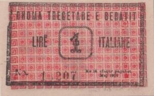Gallery image for Albania pS103r2: 1  Lire Italiane