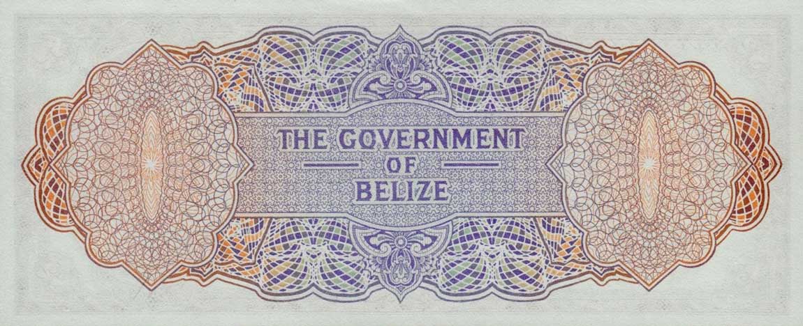 Back of Belize p34b: 2 Dollars from 1975