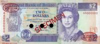 Gallery image for Belize p52s: 2 Dollars