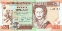 Gallery image for Belize p69f: 20 Dollars