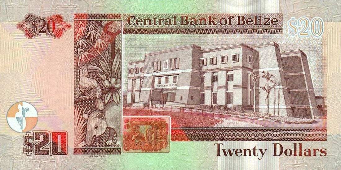Back of Belize p72: 20 Dollars from 2012