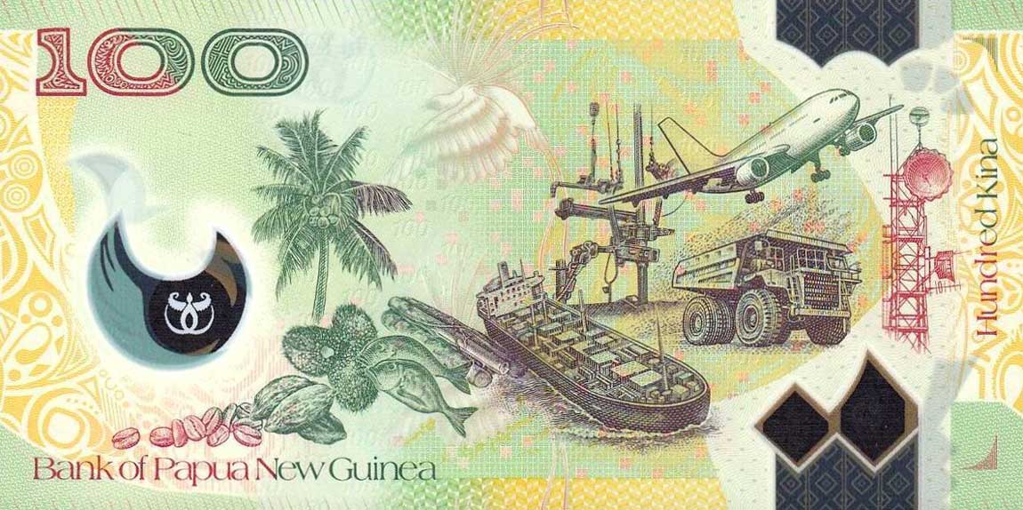 Back of Papua New Guinea p46: 100 Kina from 2013