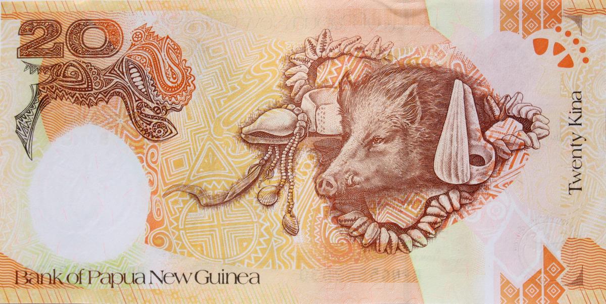 Back of Papua New Guinea p36a: 20 Kina from 2008