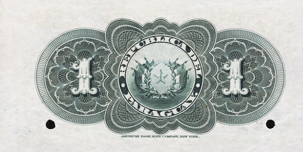 Back of Paraguay p106s2: 1 Peso from 1903
