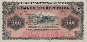 p157 from Paraguay: 10 Pesos from 1907
