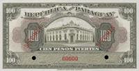 p168s from Paraguay: 100 Pesos from 1923