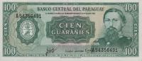 p205a from Paraguay: 100 Guarani from 1952