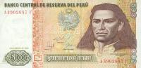 p135 from Peru: 500 Intis from 1986