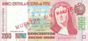 p162s from Peru: 200 Nuevos Soles from 1995