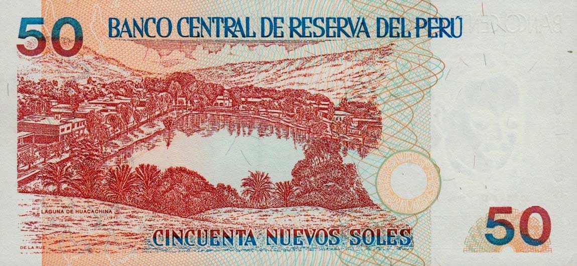 Back of Peru p171: 50 Nuevos Soles from 1999