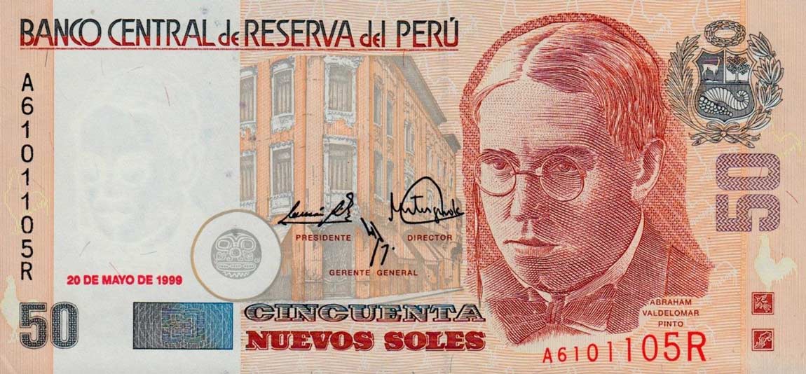 Front of Peru p171: 50 Nuevos Soles from 1999