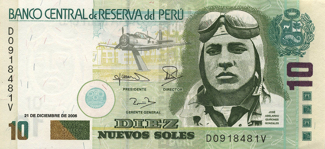 Front of Peru p179b: 10 Nuevos Soles from 2006