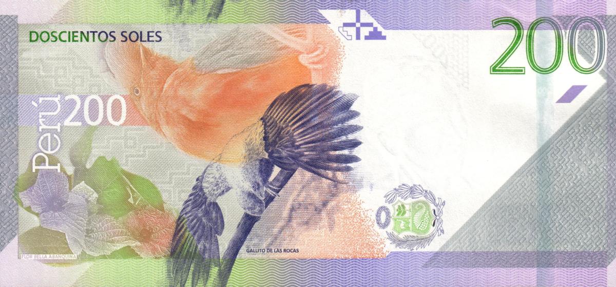 Back of Peru p200: 200 Soles from 2021