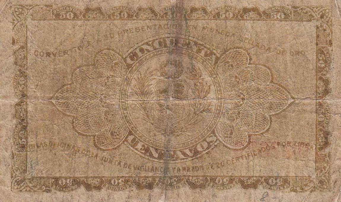 Back of Peru p30: 50 Centavos from 1917
