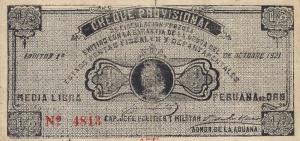 pS605 from Peru: 0.5 Libra from 1921