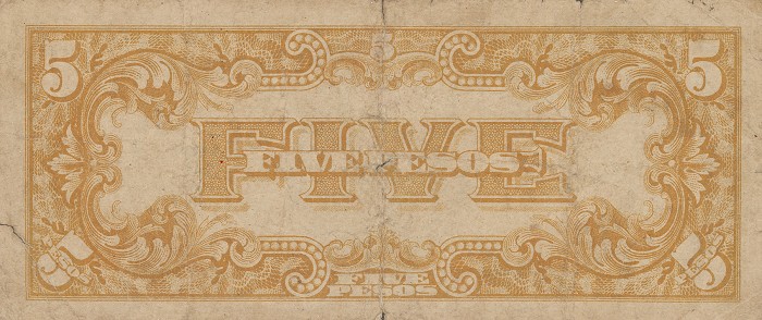 Back of Philippines p107a: 5 Pesos from 1942