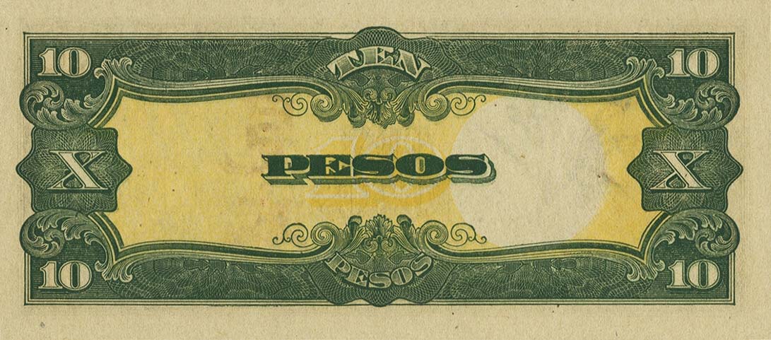 Back of Philippines p111s: 10 Pesos from 1943