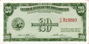 Gallery image for Philippines p130b: 20 Centavos from 1949