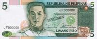 Gallery image for Philippines p168s1: 5 Piso
