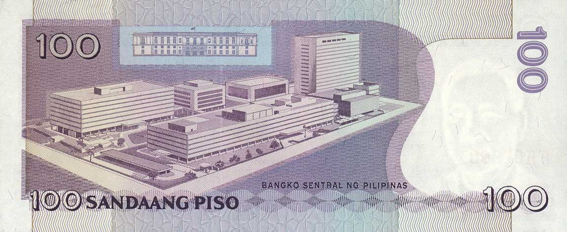 Back of Philippines p184a: 100 Piso from 1998