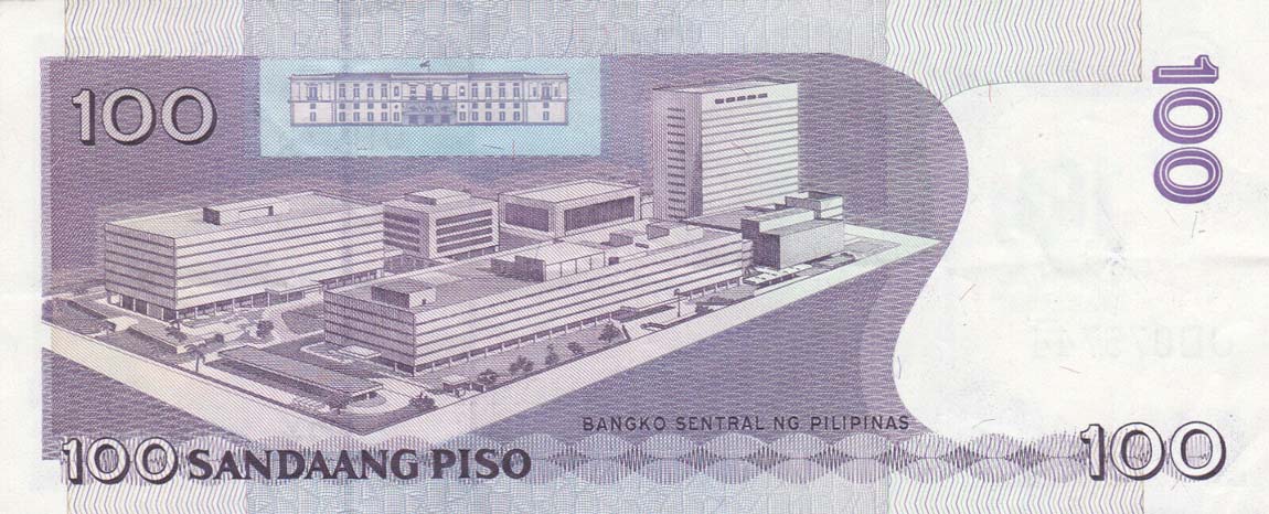 Back of Philippines p212: 100 Piso from 2011