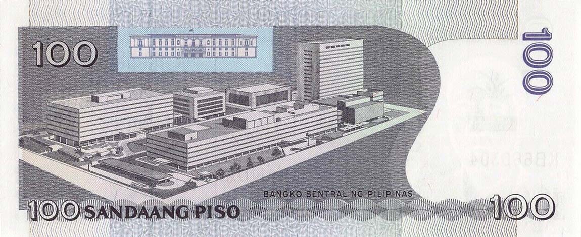 Back of Philippines p220: 100 Piso from 2013