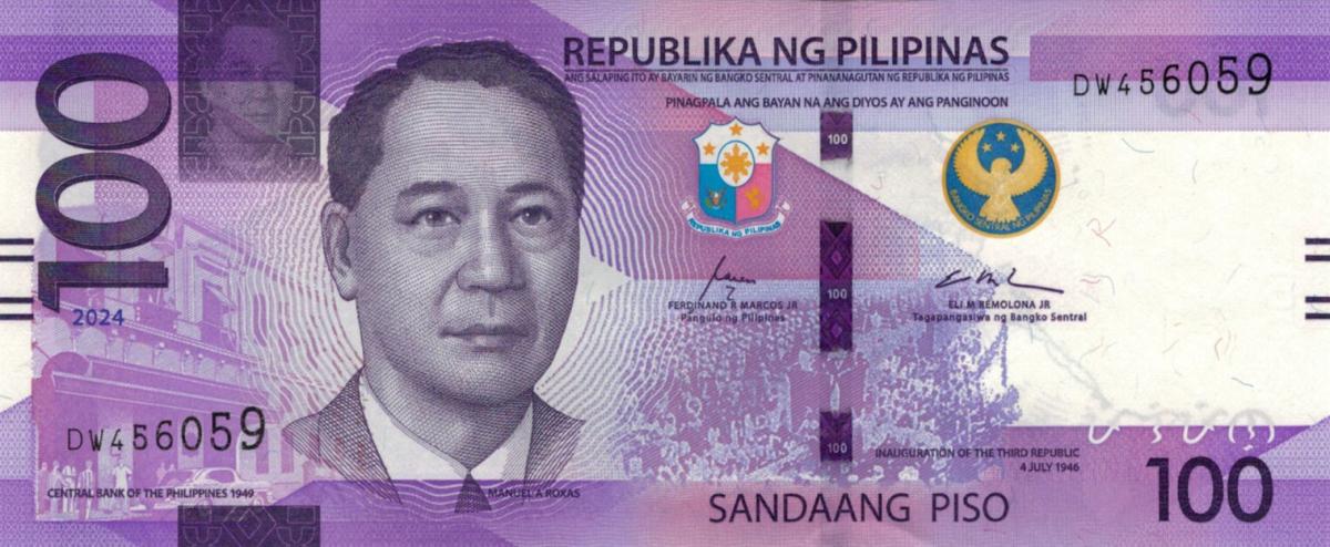 Front of Philippines p222f: 100 Pesos from 2022