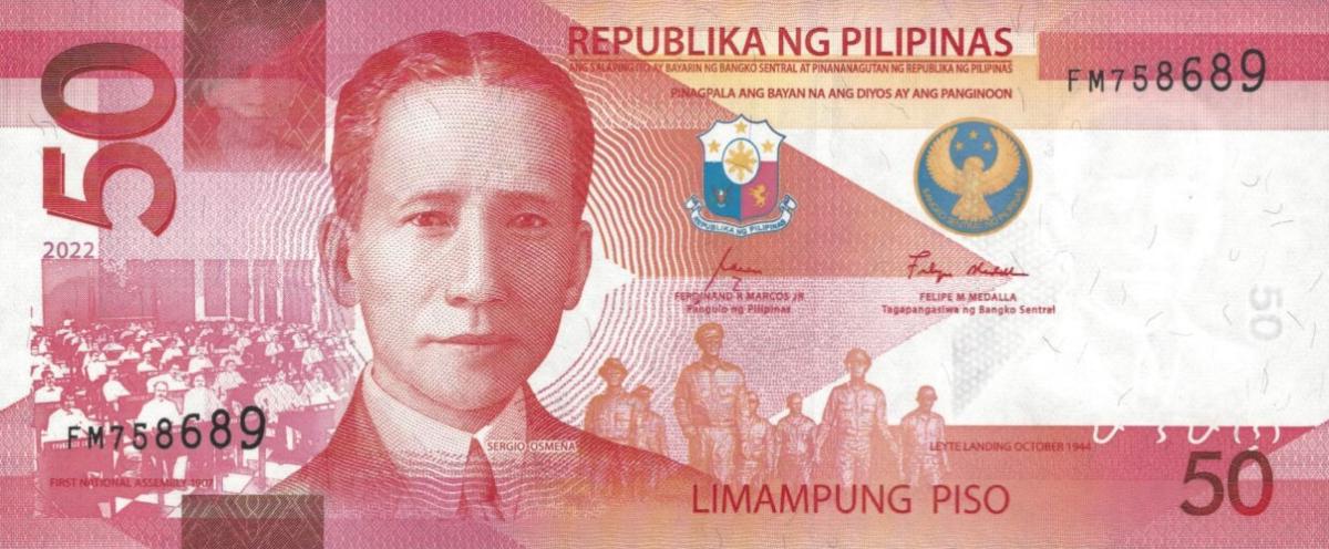 Front of Philippines p231Aa: 50 Pesos from 2022