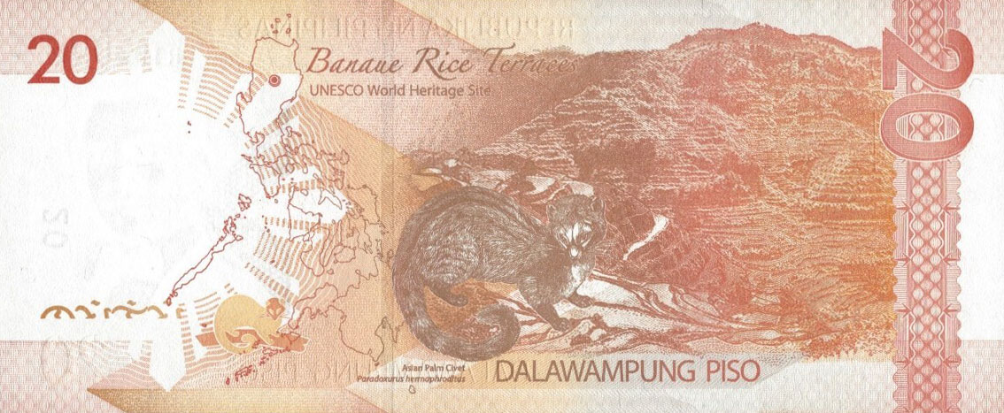 Back of Philippines p231a: 20 Pesos from 2022