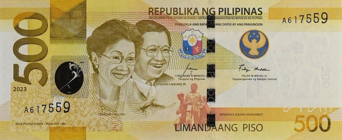 Front of Philippines p234b: 500 Pesos from 2023