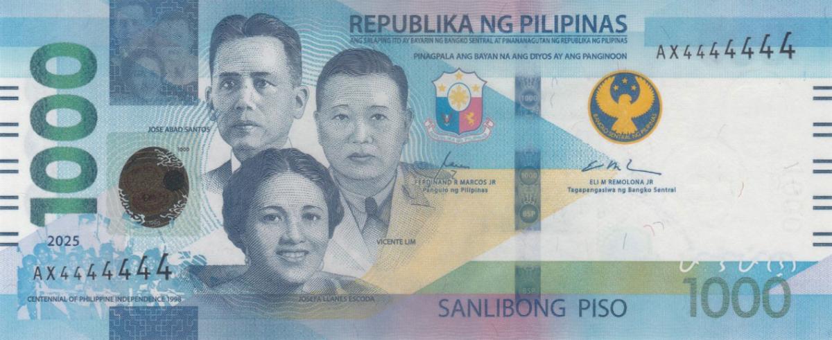 Front of Philippines p235Ab: 1000 Pesos from 2025