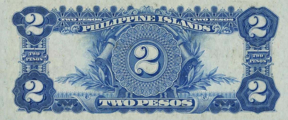 Back of Philippines p74a: 2 Pesos from 1929