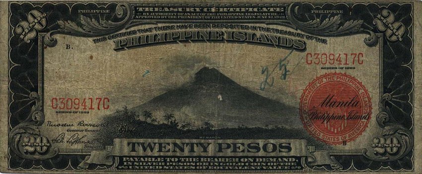 Front of Philippines p77: 20 Pesos from 1929