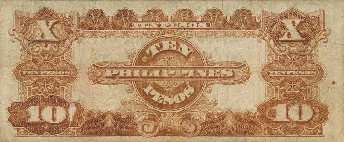 Back of Philippines p84a: 10 Pesos from 1936